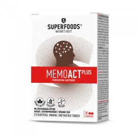 Συμπλήρωμα Διατροφής για Μνήμη Συγκέντρωση Memoact Plus Superfoods 30 caps