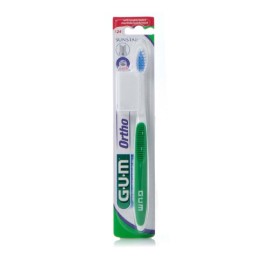 Gum Ortho Toothbrush Soft Οδοντόβουρτσα για Ορθοδοντικές Συσκευές σε Πράσινο Χρώμα