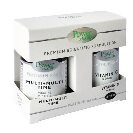 Power Health Promo 1+1 ΔΩΡΟ Πολυβιταμίνη Multi+Multi Time 30caps & Δώρο Βιταμίνη C με Βιοφλαβονοειδή 1000mg 20caps Platinum Range