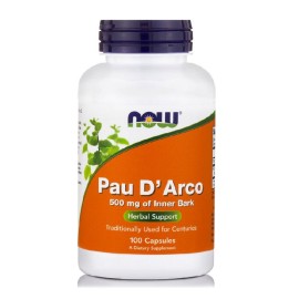 Συμπλήρωμα Διατροφής  για την Ενίσχυση του Ανοσοποιητικού Συστήματος & την Υγιή Εντερική Χλωρίδα Pau D Arco 500 mg Inner Bark Now 100 caps