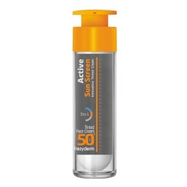 Αντηλιακή Κρέμα Προσώπου με Χρώμα SPF50  Active Sunscreen Tinted FrezyDerm 50 ml