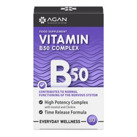Agan Συμπλήρωμα Συμπλέγματος Β  Every Day Wellness Vitamin B50 Complex  30tabs