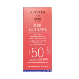 Apivita Bee Sun Safe Λεπτόρρευστη Αντηλιακή Κρέμα Προσώπου Υψηλής Προστασίας Dry Touch Invisible Face Fluid Spf50  50ml