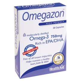 Συμπλήρωμα Διατροφής Με Ωμέγα 3 Omegazon Omega 3 (750mg) Health Aid Caps 30 Τμχ
