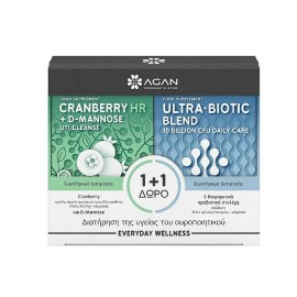 Agan PROMO Κράνμπερι με D-Μανόζη Cranberry HR 30Caps + D-Mannose & ΔΩΡΟ Προβιοτικά Ultra Biotic Blend 15Caps