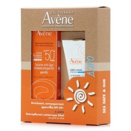 Avene Promo Solaire Anti-age Dry Touch SPF50+ Σετ με Αντηλιακή Αντιγηραντική για Ευαίσθητες Επιδερμίδες 50ml & ΔΩΡΟ After Sun 50ml