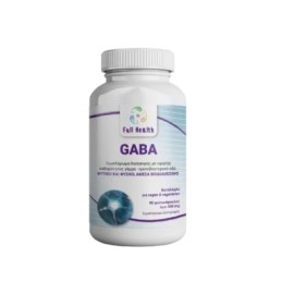 Full Health Συμπλήρωμα Διατροφής με Αμινοβουτυρικό – οξύ GABA 500mg 90caps