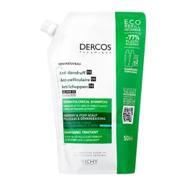 Vichy Dercos Anti-dandruff DS Refill Σαμπουάν κατά της Πιτυρίδας για Κανονικά & Λιπαρά μαλλιά Ανταλλακτική Συσκευασία 500ml