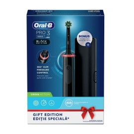 Oral-B Ηλεκτρική Οδοντόβουρτσα + Θήκη Ταξιδιού Pro 3 3500 Cross Action Travel Case 1Τμχ