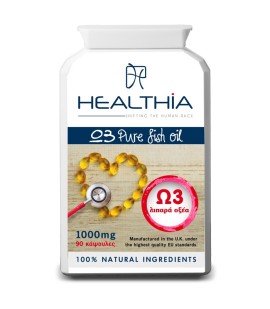 HEALTHIA Ω3 PURE FISH OIL 1000mg CAPS 90TMX
