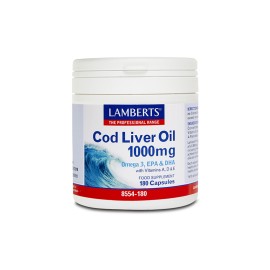 Lamberts Ιχθυέλαιο Cod Liver Oil 1000mg 180caps