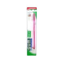 Gum Classic Toothbrush Soft Οδοντόβουρτσα Κλασσική με Θήκη Προστασίας σε Ροζ Χρώμα