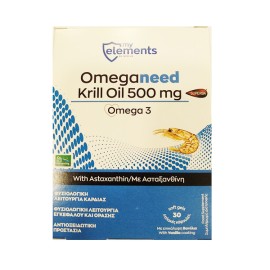 Συμπλήρωμα Διατροφής για Υγεία Καρδιάς Krill Omega-3 500mg My Elements 30 tabs