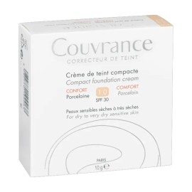 Kαλυπτική Κρέμα Mε Χρώμα Couvrance Compact Foundation Cream Comfort SPF30  Porcelaine 01  Avene 10 gr