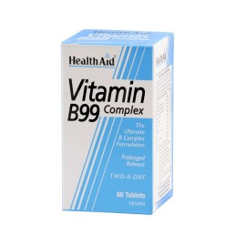 Συμπλήρωμα Διατροφής Με Σύμπλεγμα Βιταμινών Β B99 Complex Health Aid 60 Tabs
