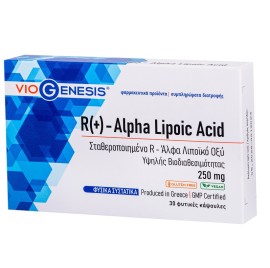 Viogenesis R(+) – Alpha Lipoic Acid Λιποϊκό Οξύ 250 mg 30 caps