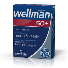 Vitabiotics Συμπλήρωμα Διατροφής Για Τόνωση για Άνδρες Άνω των 50 ετών Wellman 50+  30tabs