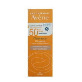 Avene Αντηλιακό Προσώπου για Λιπαρό Δέρμα Με Ατέλειες Με Χρώμα SPF 50+ HEV Eau Thermale Clenance Anti-Imperfections Tinted 50ml