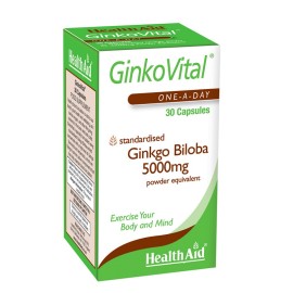 Για Την Καλή Λειτουργία Του Εγκεφάλου Ginko Vital (5000mg) Health Aid Caps 30 Τμχ