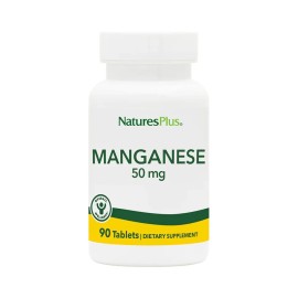Xηλικό Μαγγάνιο  50 mg Manganese 50 mg Natures Plus 90 tabs