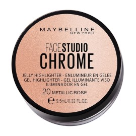 Highlighter Πρoσώπου για Λάμψη Απόχρωση Metallic Rose 20 Face Studio Chrome Jelly Highlighter Maybelline  9.5ml