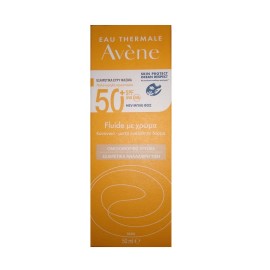 Avene Αντηλιακό Προσώπου για Κανονικό-Μικτό Ευαίσθητο Δέρμα Με Χρώμα SPF 50+ HEV Eau Thermale Face Sunscreen Fluid Tinted 50ml