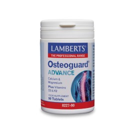 Lamberts Φόρμουλα με Ασβέστιο, Βιταμίνη D, Μαγνήσιο και Βιταμίνη K2 Osteoguard Advance  Caps 90 Τμχ