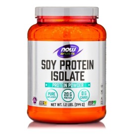 Πρωτεΐνη Σόγιας Soy Protein Isolate Pure Unflavored Vegeterian Now Sports 544,8 gr