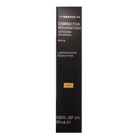 Διορθωτικό Make-up ACF3 SPF15 με Ενεργό Άνθρακα Για την Κάλυψη των Ατελειών & Ματ Αποτέλεσμα Corrective Foundation ACF3 SPF15  Korres 30 ml