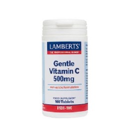 Lamberts Συμπλήρωμα Διατροφής Βιταμίνη C σε μη Όξινη Μορφή Gentle Vitamin C 500mg Non-Acidic   100 tabs