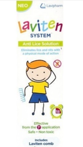 LAVITEN SYSTEM ANTI LICE SOLUTION & COMB 125ml ΑΝΤΙΦΘΕΙΡΙΚΗ ΛΟΣΙΟΝ & ΧΤΕΝΑΚΙ