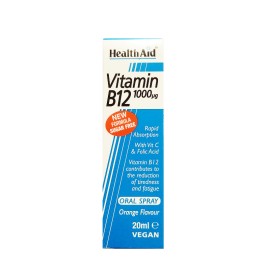Βιταμίνη Β12 Σε Σπρέι για Γρήγορη Απορρόφηση  Vitamin B12 (1000mg) Health Aid 20 ml