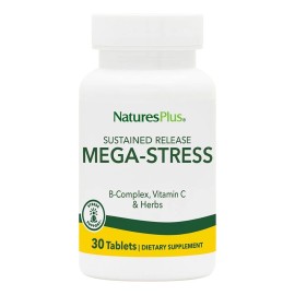 Φόρμουλα κατά του Άγχους & Της Υπερδιέγερσης Mega-Stress Complex Sustained Release Natures Plus 30 tabs