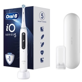Oral-B iO Series 5 White Ηλεκτρική Οδοντόβουρτσα με Αισθητήρα Πίεσης και Θήκη Ταξιδίου