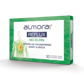 Almora Plus Reflux No Burn Συμπλήρωμα Διατροφής για την Οξύτητα & την Παλινδρόμης 30 Μασώμενα Δισκία