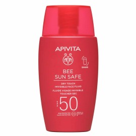 Apivita Bee Sun Safe Dry Touch Invisible Face Fluid Λεπτόρρευστη Κρέμα Προσώπου Dry Touch SPF50 50ml