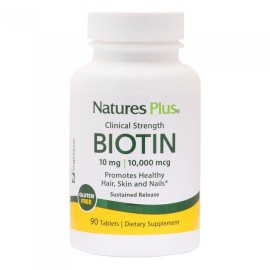Natures Plus Βιοτίνη 10mg Αργής Αποδέσμευσης  Biotin 10mg Sustained Release 90tabs