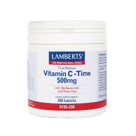 Lamberts Βιταμίνη C 500 mg Bραδείας Αποδέσμευσης Time Release Vitamin C 500 mg  250 tabs