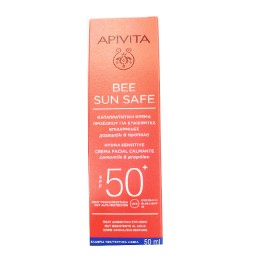 Αντηλιακή Καταπραϋντική Κρέμα Προσώπου Για Ευαίσθητες Επιδερμίδες  SPF50 Hydra Sensitive Soothing Cream Bee  Sun Safe Apivita 50 ml