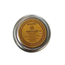 Παστίλιες Για Το Λαιμό Με Θυμάρι Και Μέλι Pastilies Apivita 45 gr