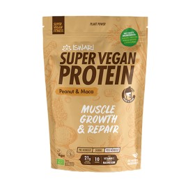 Iswari Μίγμα Πρωτεϊνών & Υπερτροφών με Φυστίκια & Μάκα Super Vegan Protein with Peanut and MacaOrganic Vegan Gluten Free  350gr