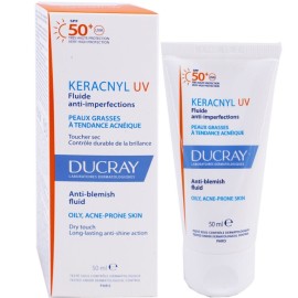 Ducray Keracnyl UV Αντηλιακή Κρέμα Προσώπου για Λιπαρό Ακνεικό Δέρμα SPF50 50ml