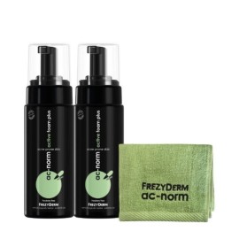 Frezyderm Promo Ac-Norm Active Foam Plus Σετ Αφρός Καθαρισμού για Δέρμα με Ακμή 2x150ml με ΔΩΡΟ Πετσέτα