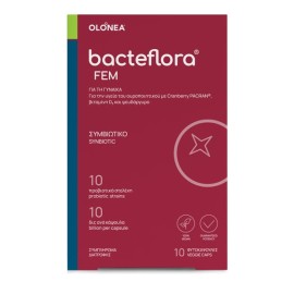 Olonea Προβιοτικά και Πρεβιοτική Ινουλίνη Bacteflora Fem 4/10  10 caps