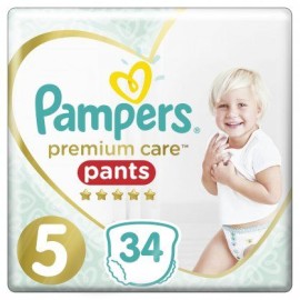 Premium Pants Πάνες Βρακάκι Μέγεθος 5 (12-17 kg) Pampers 34 τμχ