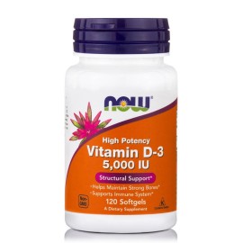Βιταμίνη D3 5000 IU Vitamin Now  120 Softgels