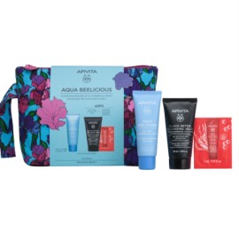 Apivita Promo Aqua Beelicious Ενυδατική Κρέμα Πλούσιας Υφής 40ml & Μαύρο Τζέλ Καθαρισμού 50ml & Νεσεσέρ