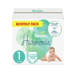 Pampers Harmonie Monthly Pack Πάνες Μέγεθος 1 (2-5 kg) 102τμχ