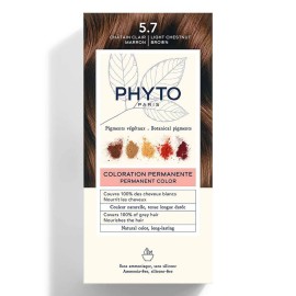 Βαφή Μαλλιών Καστανό Ανοιχτό Μαρόν Phyto Color 5.7 Kit Phyto