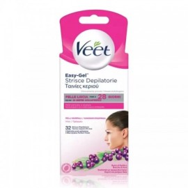 Ταινίες Κεριού για Πρόσωπο Easy-Gel Veet 32 τμχ